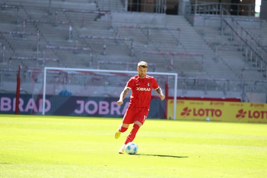 Lukas Kübler (SC Freiburg) at the football test match: SC Freiburg - FC Basel  REGULATIONS PROHIBIT ANY USE OF PHOTOGRAPHS AS IMAGE SEQUENCES AND/OR QUASI-VIDEONann  Photo: Joachim Hahne/johapress