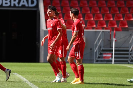 Marco Wörner (SC Freiburg) scored three times for the club in the friendly match: SC Freiburg - FC Basel  REGULATIONS PROHIBIT ANY USE OF PHOTOGRAPHS AS IMAGE SEQUENCES AND/OR QUASI-VIDEONann  Photo: Joachim Hahne/johapress