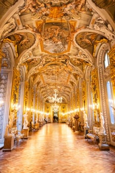 Rome, Italy - 28 December 2023: Doria Pamphilj Gallery, 16th century luxury palace
