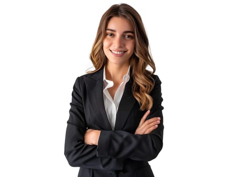 Business woman isolated on white background