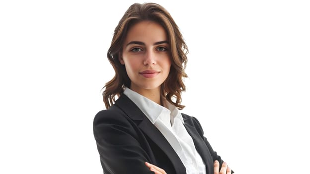 Business woman isolated on white background