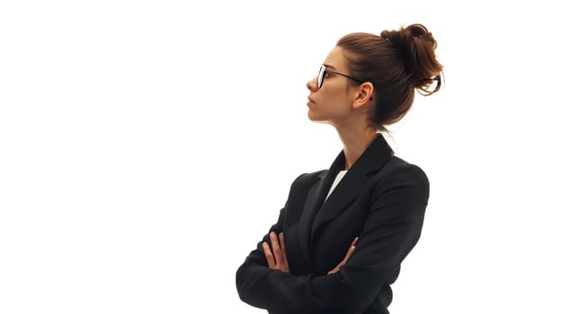 Business woman isolated on white background