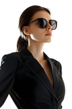 Business woman isolated on white background