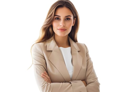 Business woman isolated on white background
