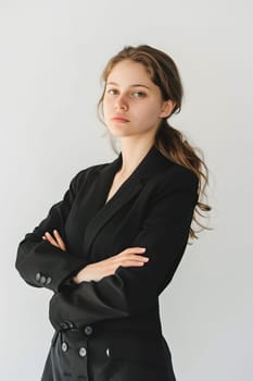 Business woman isolated on white background