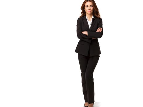 Business woman isolated on white background
