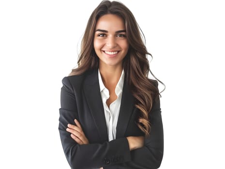 Business woman isolated on white background