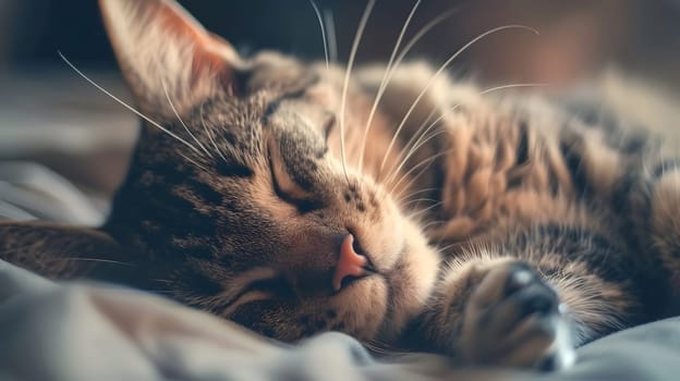 Cat Sleeping With Eyes Closed