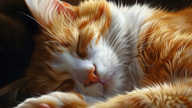 Cat Sleeping With Eyes Closed
