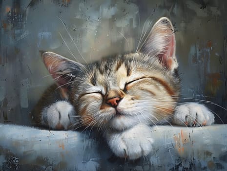 Cat Sleeping With Eyes Closed