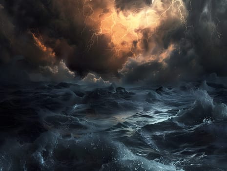 chaos dark ocean storm