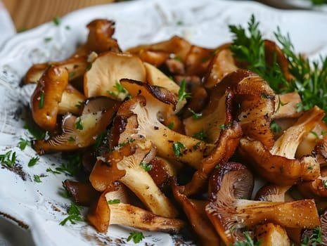 Chanterelle mushrooms sauteed in butter