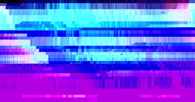 Trendy glitch pattern on dark background. Abstract vector geometric elements