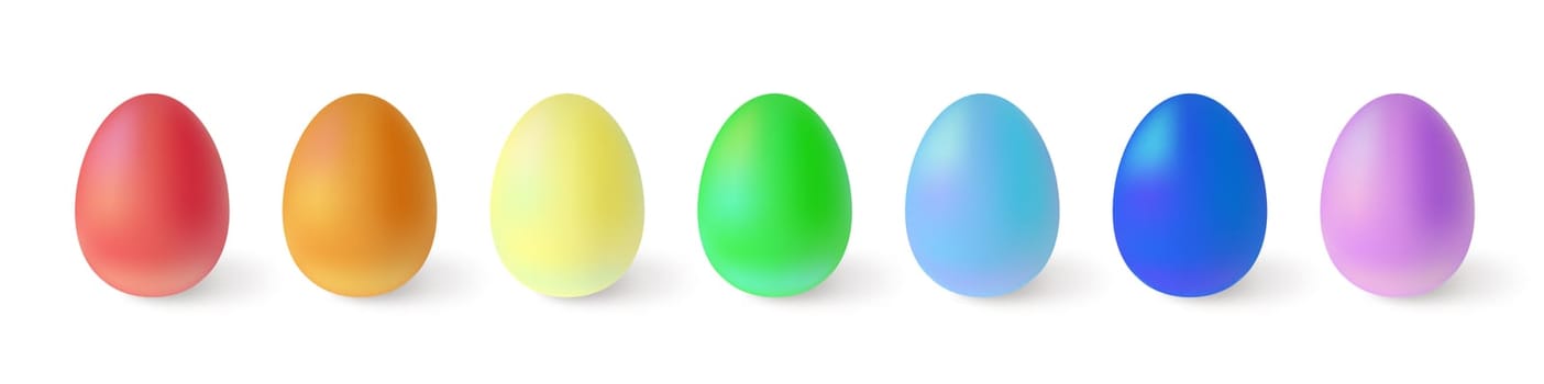 Easter Egg Pile Vector Elements 3d