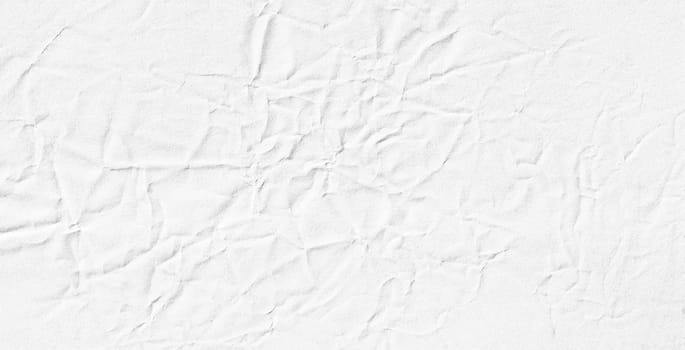 Wrinkled white paper texture. Realistic
