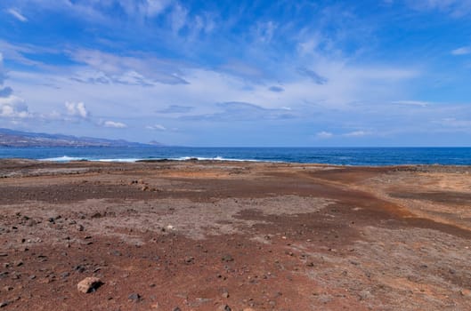 El Confital beach on the edge of Las Palmas, La Isleta peninsula. Gran Canaria, Spain