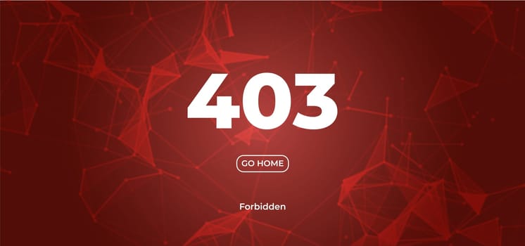 403 Forbidden error page. Vector layout