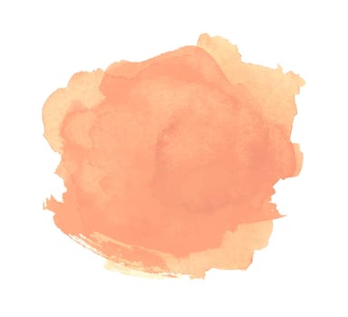 Abstract Watercolor Shapes in Trendy Peach Fuzz Color