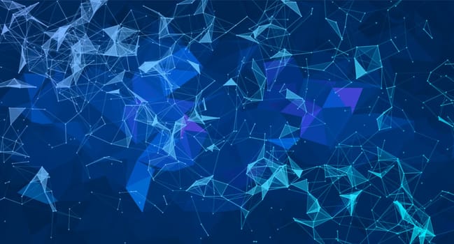 Abstract digital technology background with polygonal shapes