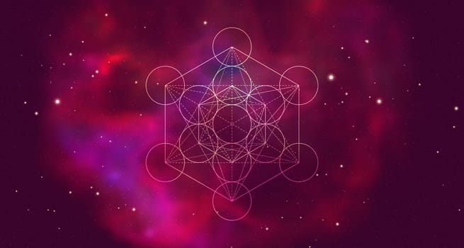 Mystical sacred geometry vector symbol. Spirituality, harmony illustration