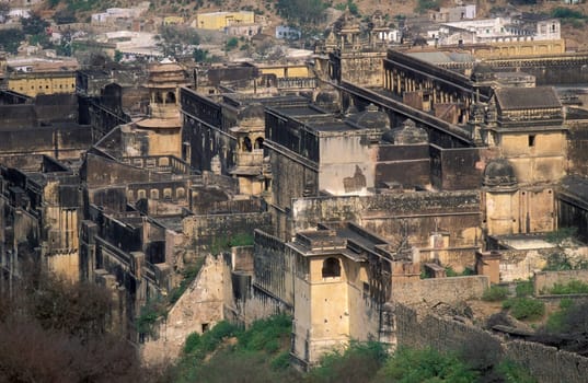 the Kumbhalgarh Fort near the Town of Udaipur in the Province of Rajasthan in India.  India, Udaipur, January, 1998