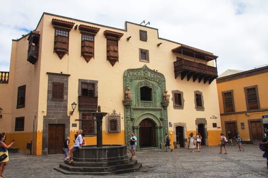 Gran Canaria, Spain, Las Palmas - Jul 22, 2024 The Casa de Colón is a museum with the main theme of Columbus and his voyages. Located in the historic old town of Las Palmas.
