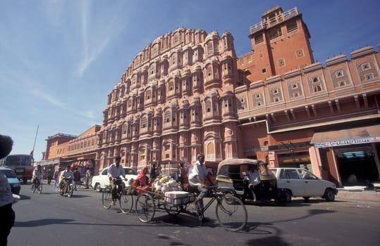 the Jaipur city palace in the City of Jaipur in the Province of Rajasthan in India.  India, Jaipur, January, 1998