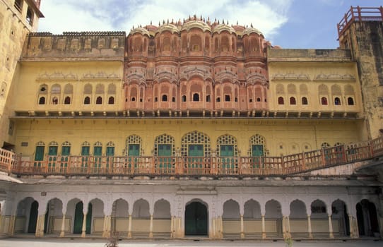 the Jaipur city palace in the City of Jaipur in the Province of Rajasthan in India.  India, Jaipur, January, 1998