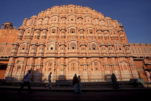 the Jaipur city palace in the City of Jaipur in the Province of Rajasthan in India.  India, Jaipur, January, 1998