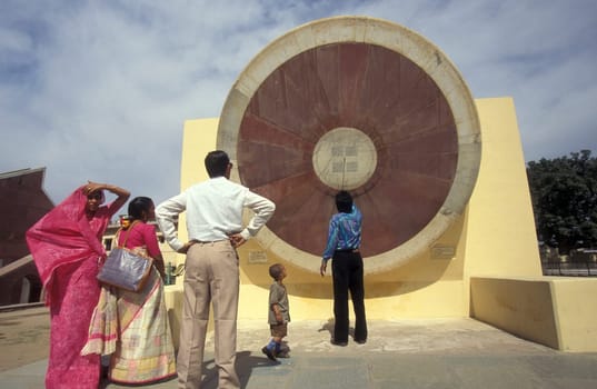 the ancient Jantar Mantar Solar Observatory in the City of Jaipur in the Province of Rajasthan in India.  India, Jaipur, January, 1998