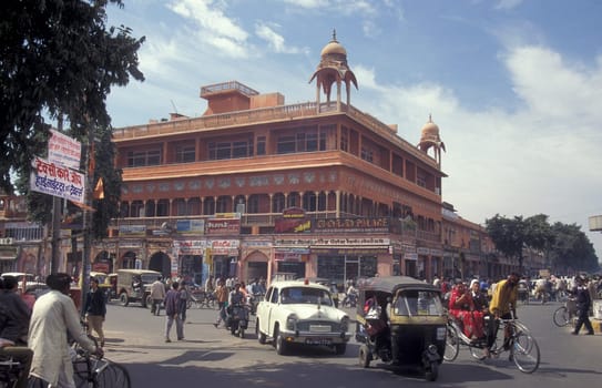 The Gold Shop and Market of Gold Palace in the City of Jaipur in the Province of Rajasthan in India.  India, Jaipur, January, 1998
