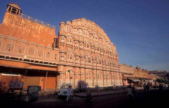 the Jaipur city palace in the City of Jaipur in the Province of Rajasthan in India.  India, Jaipur, January, 1998