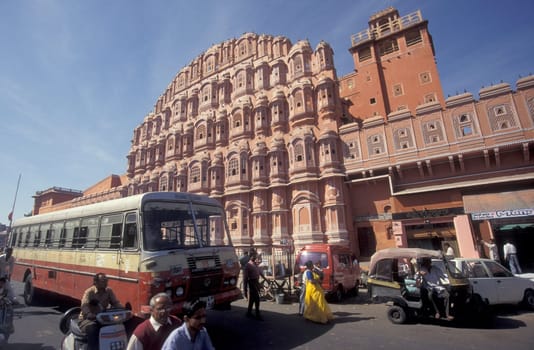 the Jaipur city palace in the City of Jaipur in the Province of Rajasthan in India.  India, Jaipur, January, 1998