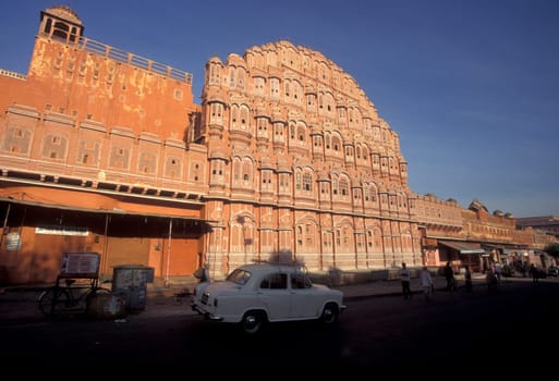 the Jaipur city palace in the City of Jaipur in the Province of Rajasthan in India.  India, Jaipur, January, 1998