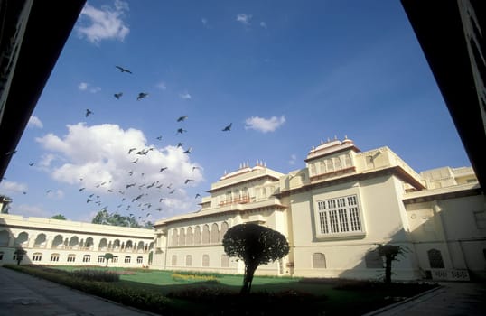 the Rambagh Palace Hotel in the City of Jaipur in the Province of Rajasthan in India.  India, Jaipur, January, 1998