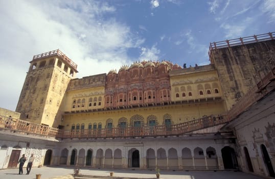 the Jaipur city palace in the City of Jaipur in the Province of Rajasthan in India.  India, Jaipur, January, 1998