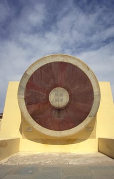 the ancient Jantar Mantar Solar Observatory in the City of Jaipur in the Province of Rajasthan in India.  India, Jaipur, January, 1998