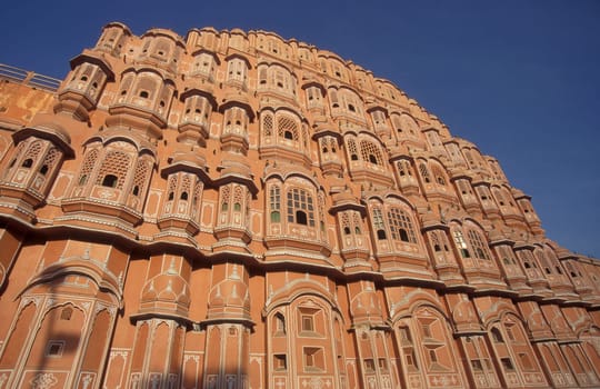the Jaipur city palace in the City of Jaipur in the Province of Rajasthan in India.  India, Jaipur, January, 1998