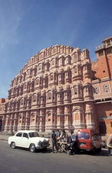 the Jaipur city palace in the City of Jaipur in the Province of Rajasthan in India.  India, Jaipur, January, 1998