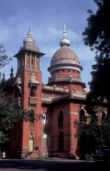 the High Court and Old Court in the city of Chennai in Province Tamil Nadu in India.  India, Chennai, April, 1998