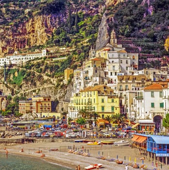 Beach in Amalfy, Italy