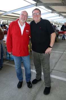 Jens Timm (Rewe Market) and Sven Flohr, BARBECUE - Summer party for the needy and homeless. Invitation from the FRIENDS CUP Foerderverein e.V. and the  Unser Norden Foundation by Rewe Center Hamburg -Altona on 15.09.2024