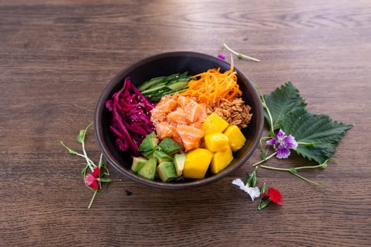 Fresh asian Salmon Poke home made