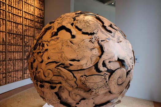 Venice, Italy - May 7 2024: Foreigners Everywhere 60th Venice Art Biennale in Venice. The exhibition titled Home Sextant in Venetian Pavilion at Giardini