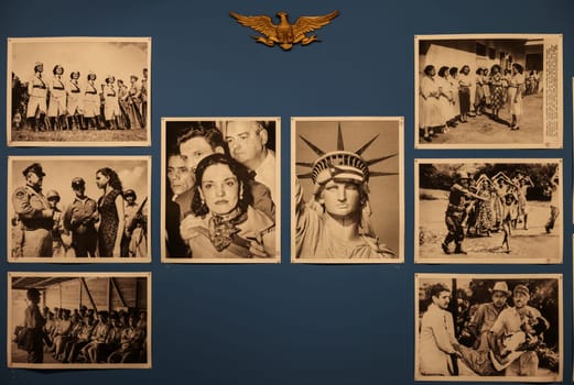 Venice, Italy - May 7 2024: Foreigners Everywhere 60th Venice Art Biennale in Venice. The Museum of the Old Colony by Pablo Delano. Art installation Explores the Legacies of Colonialism in Puerto Rico