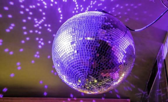 Decoration detail for a night party, colored lights