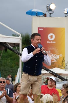 Stefan Mross (singer / presenter / entertainer) in the ARD TV show "Immer wieder sonntags""."