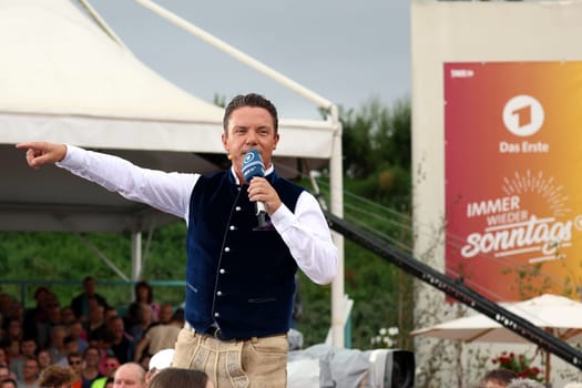 Stefan Mross (singer / presenter / entertainer) in the ARD TV show "Immer wieder sonntags""."