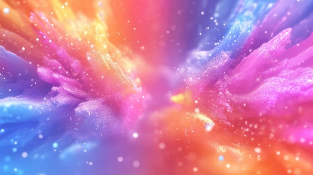 Explosion of colorful powder, abstract design. Concepts celebration, art, vibrant