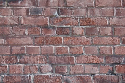 Red brick wall of an industrial building